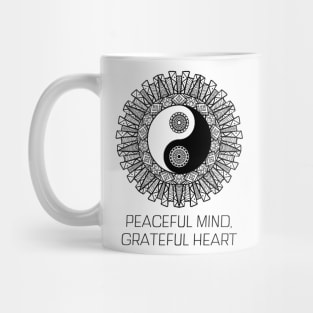 Peaceful Mind, Grateful Heart Ying Yang Mug